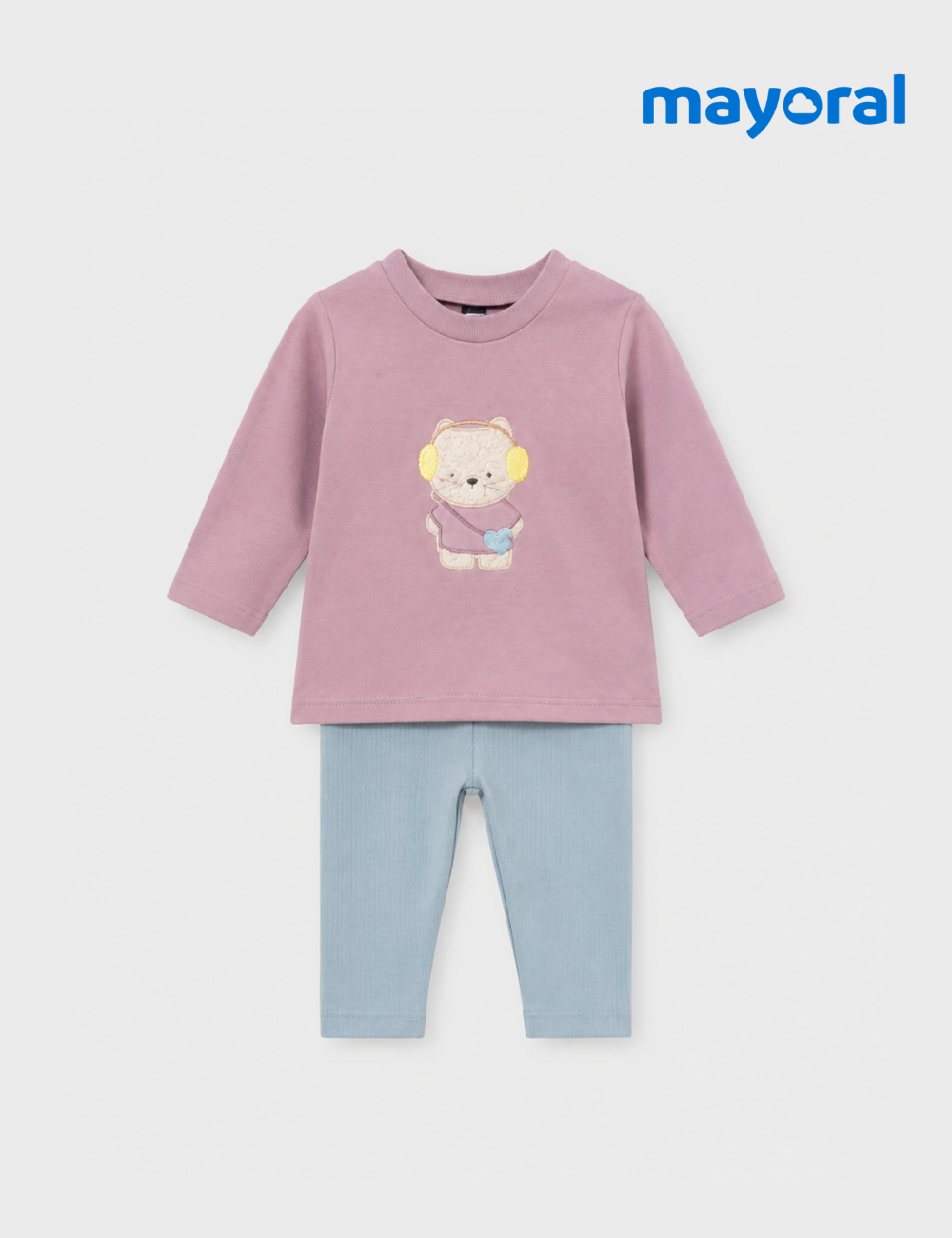 Conjunto Osito Malva