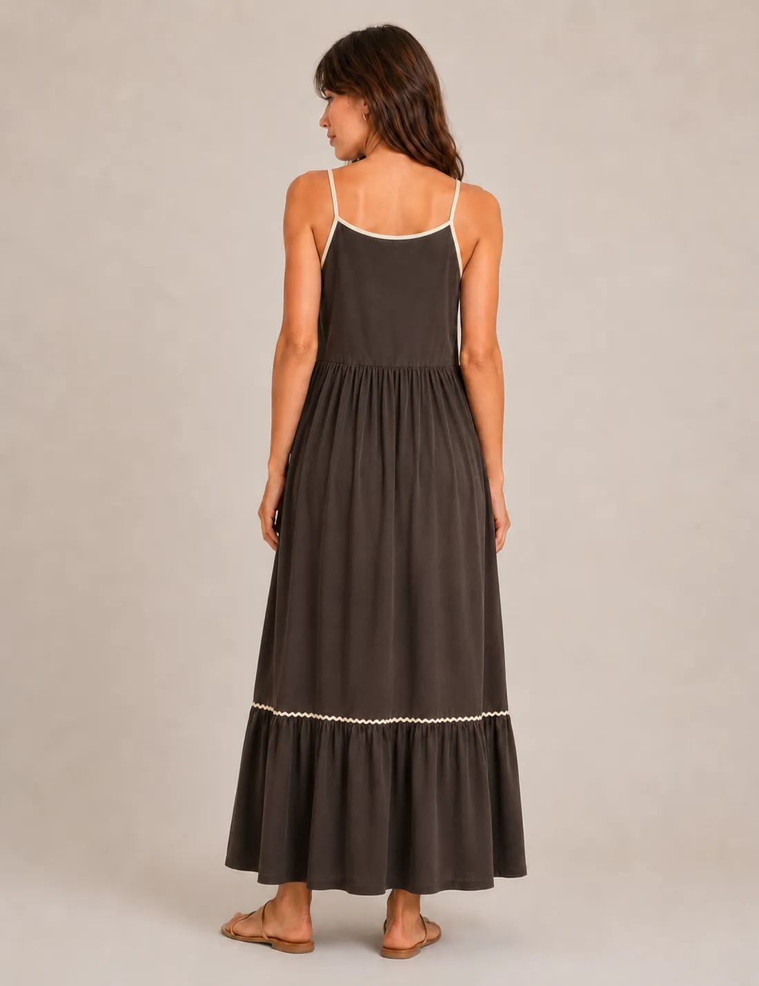 Alternative view of Vestido Largo Chocolate