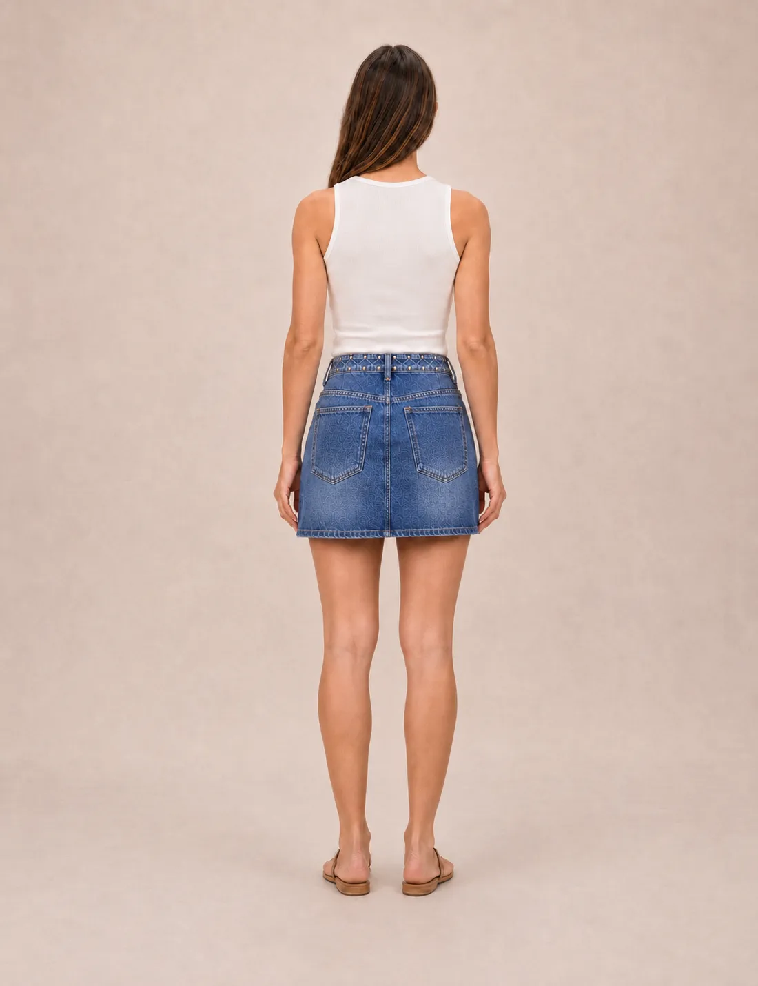 Alternative view of Minifalda Denim Tachuelas