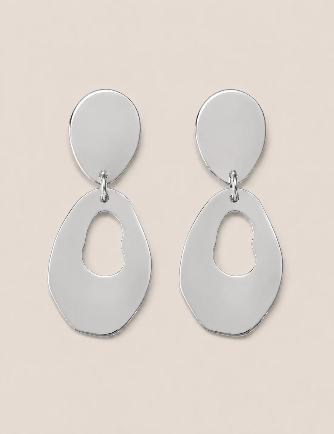 Pendientes Gota Plateados