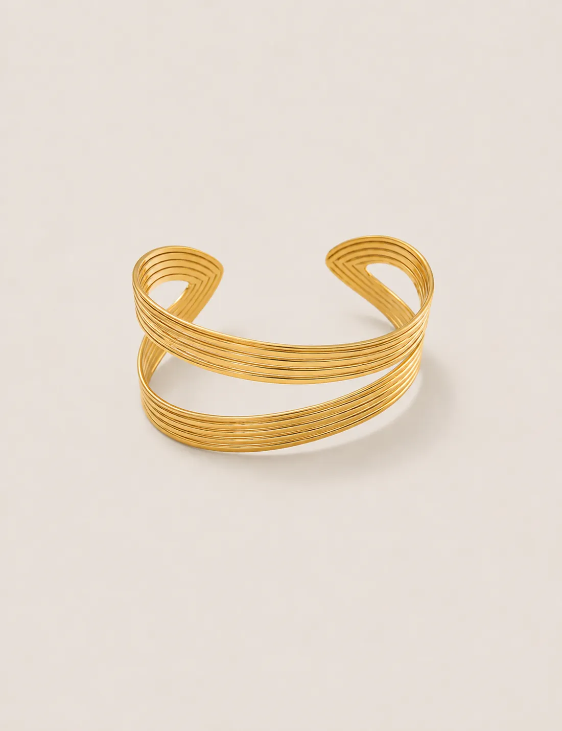 Brazalete Acero Dorado