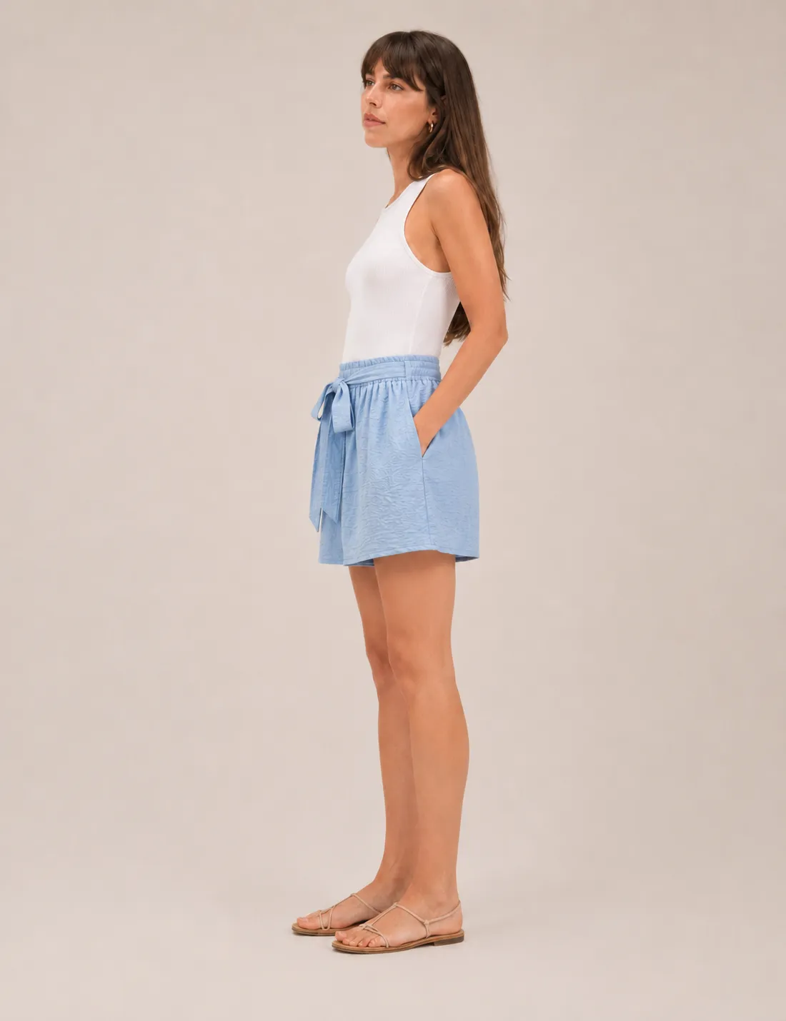 Short Lazo Fluido Azul - Imagen 3