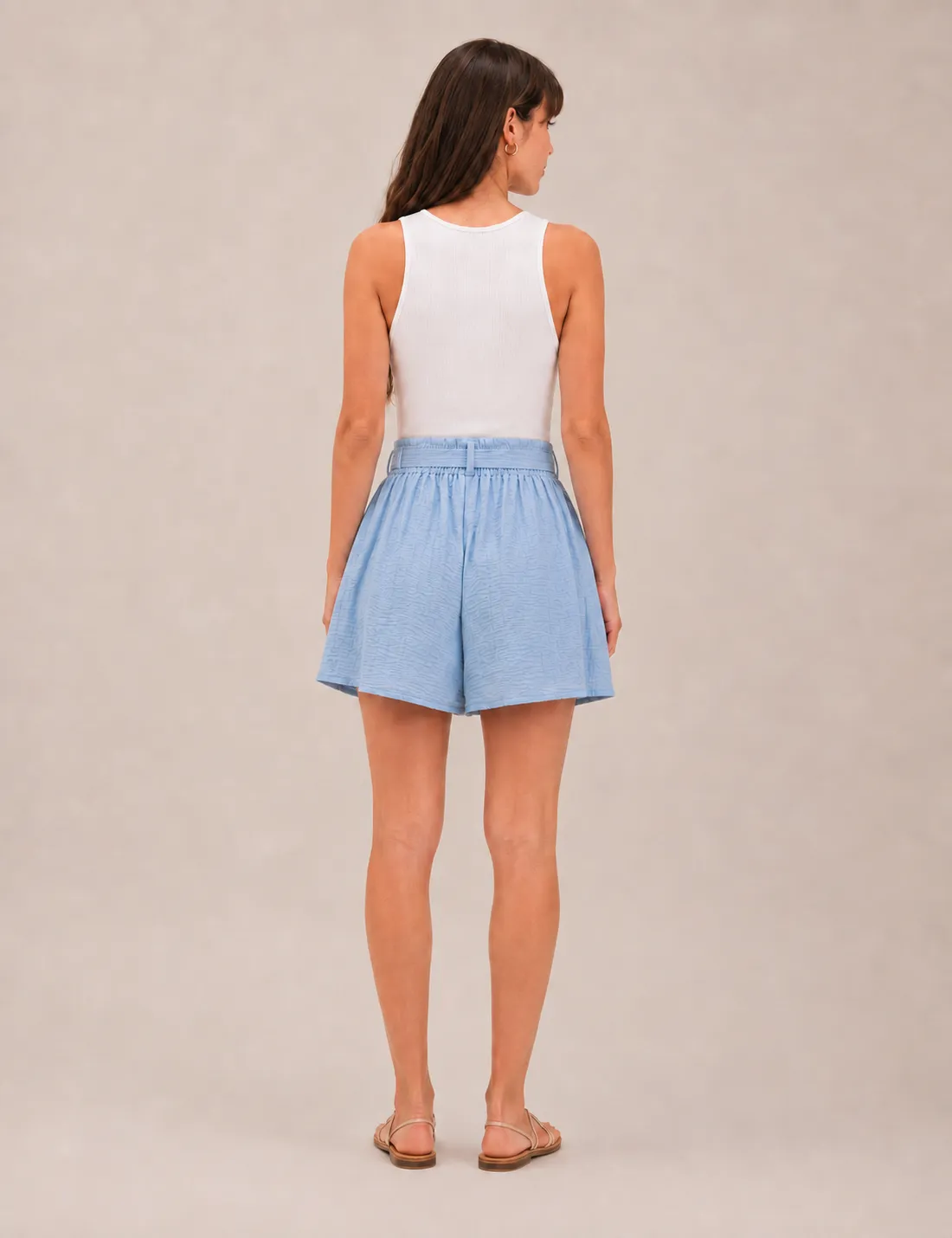 Short Lazo Fluido Azul - Imagen 2