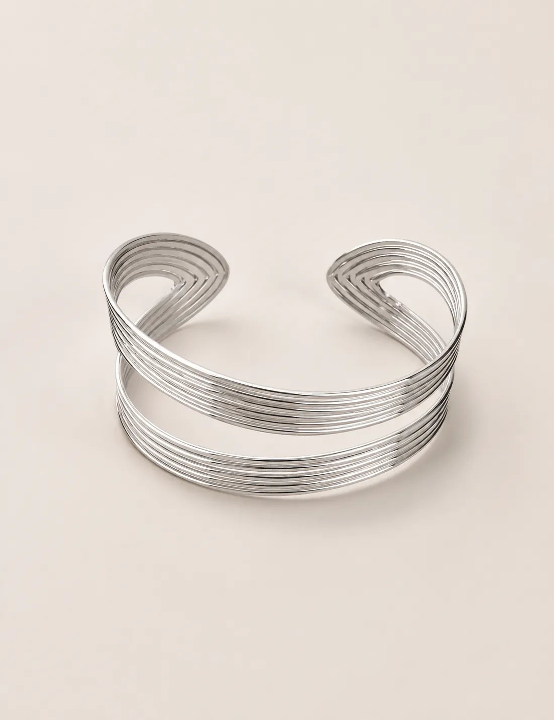 Brazalete Acero Plateado