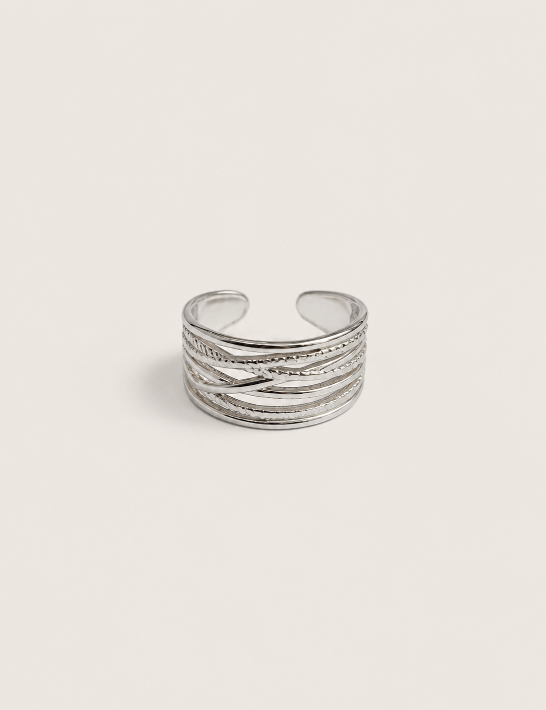 Anillo Entrelazado Plateado
