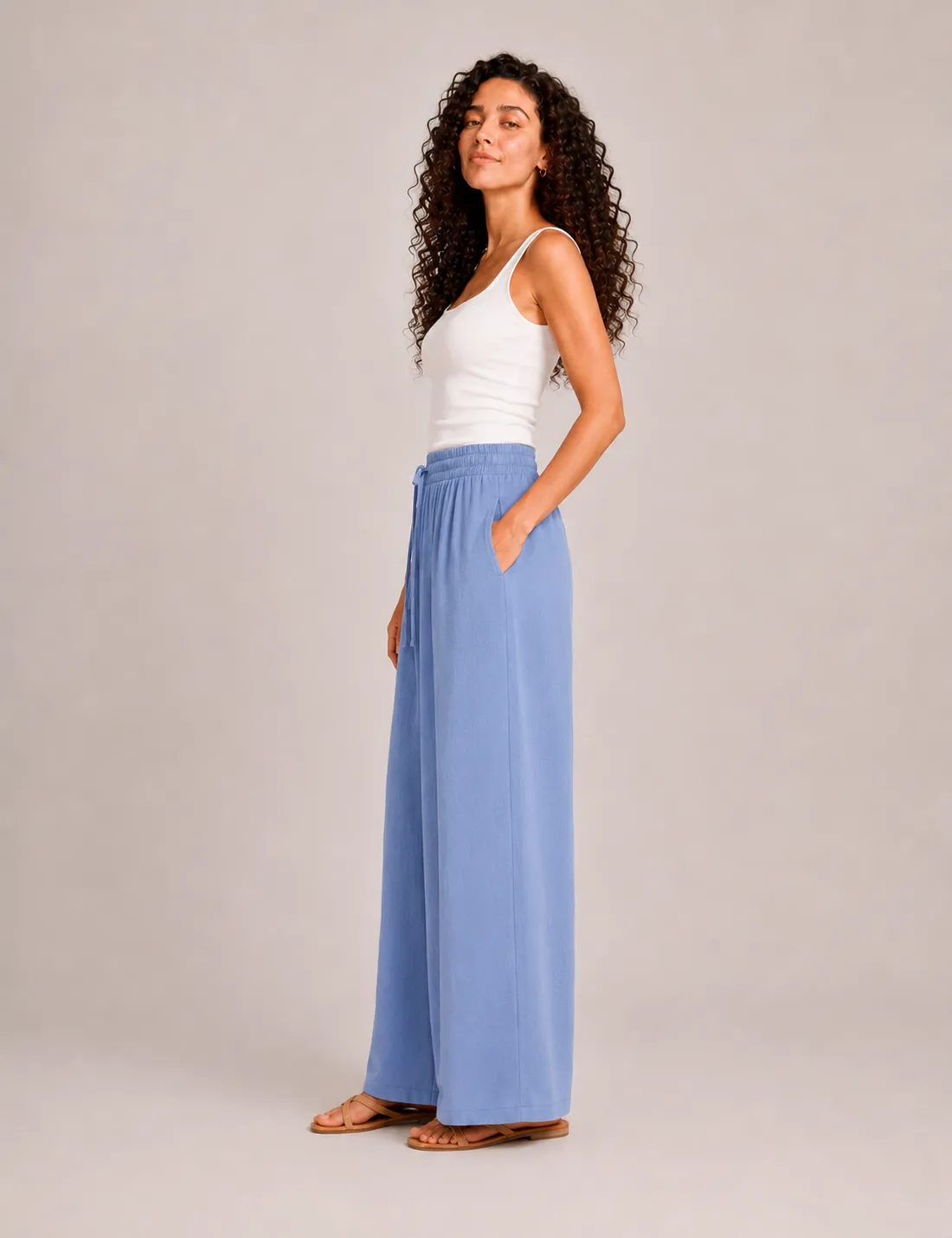 Pantalón Fluido Azul - Imagen 3