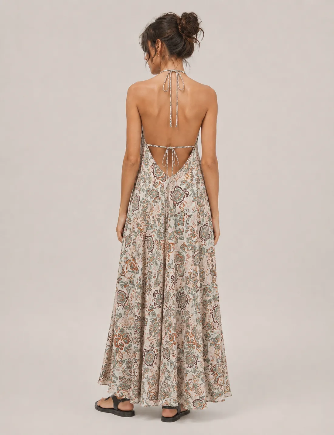 Vestido Tirantes Estampado Agua - Imagen 4