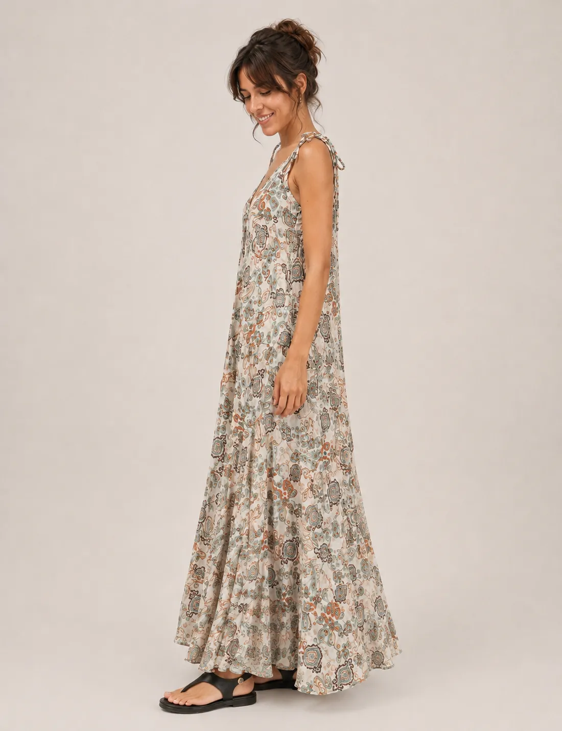 Vestido Tirantes Estampado Agua - Imagen 2