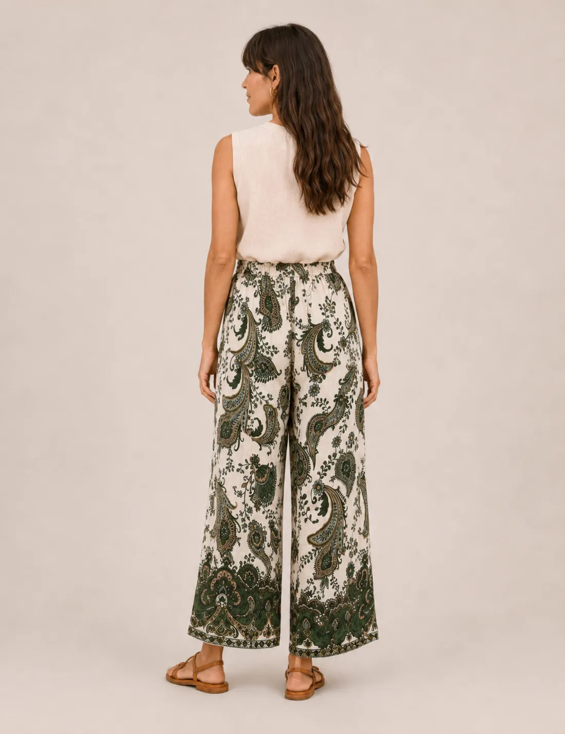 Alternative view of Pantalón Estampado Presley Verde