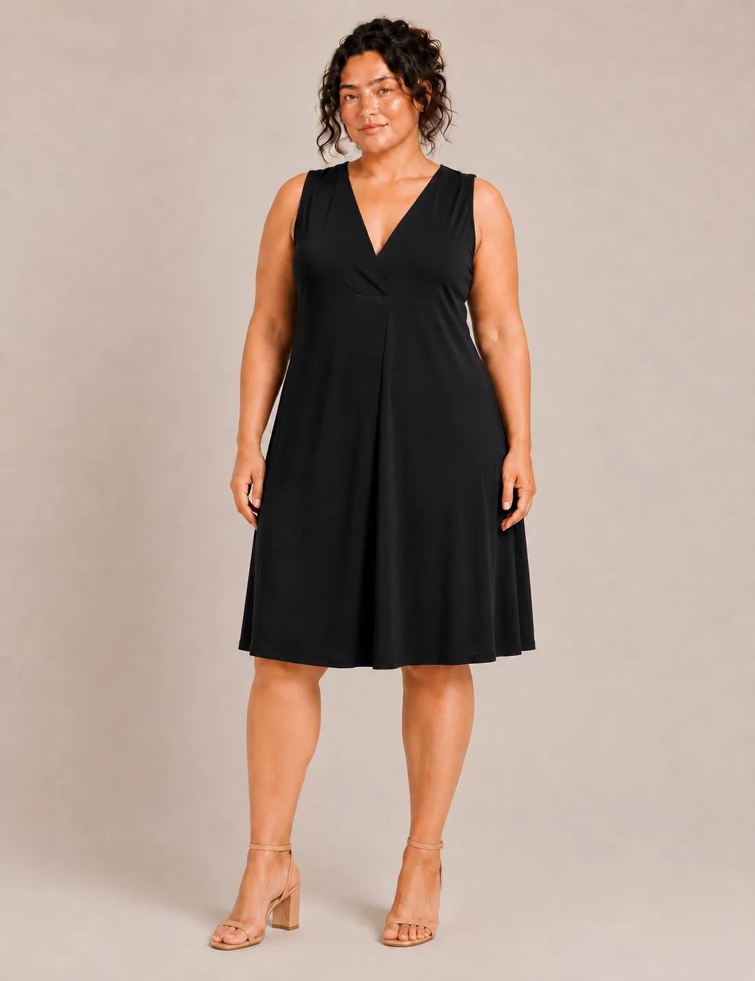 Vestido Pliegue Negro