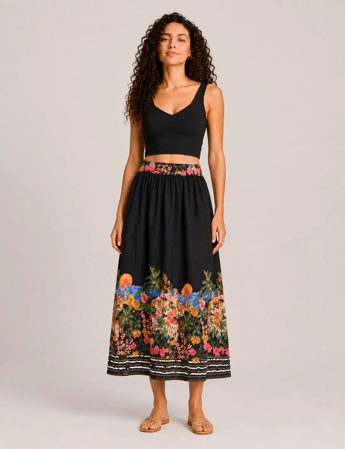 Falda Estampada Acuarela