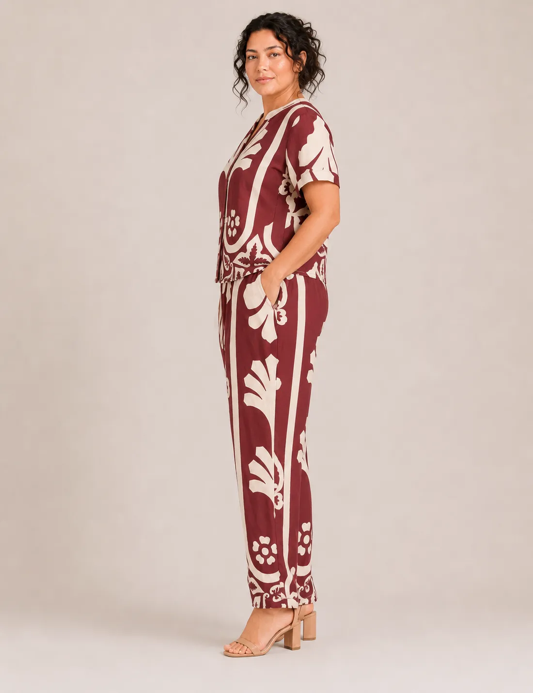 Blusa Estampado Burdeos - Imagen 3