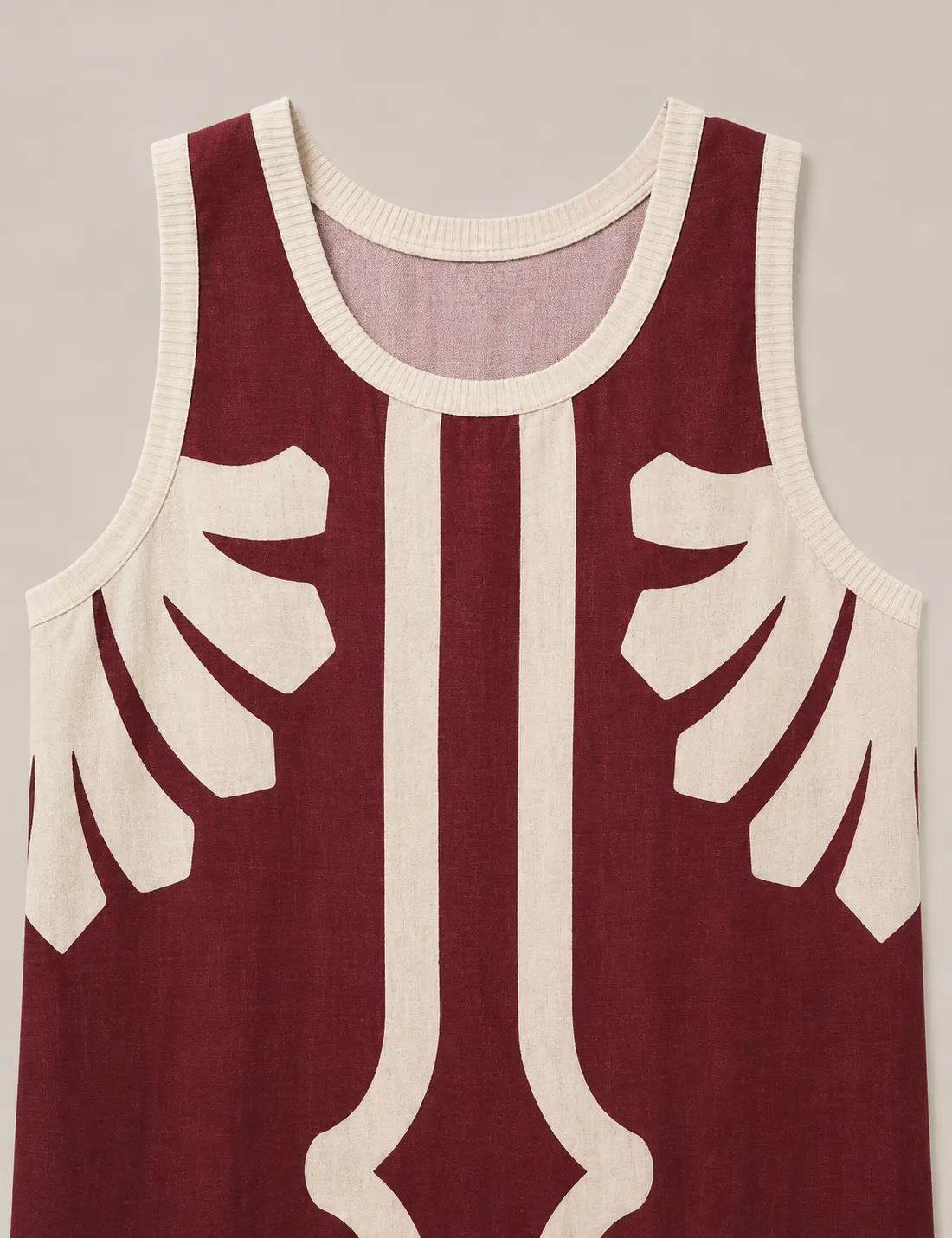 Vestido Midi Estampado Burdeos - Imagen 5