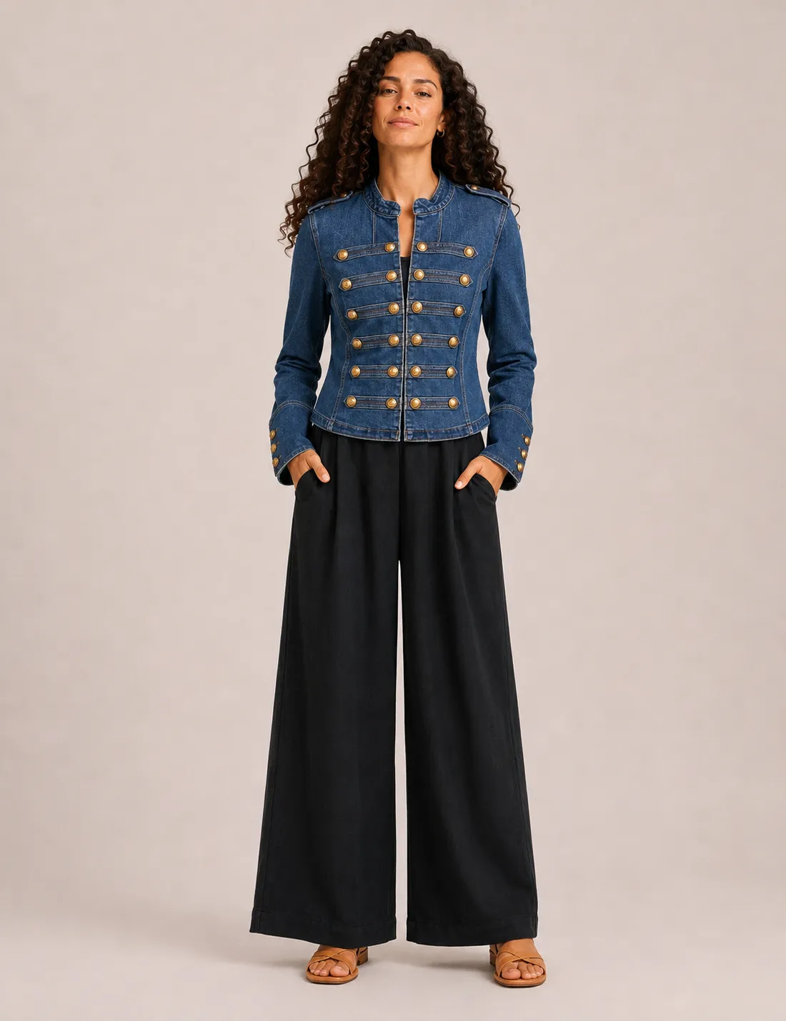 Cazadora  Denim Botones