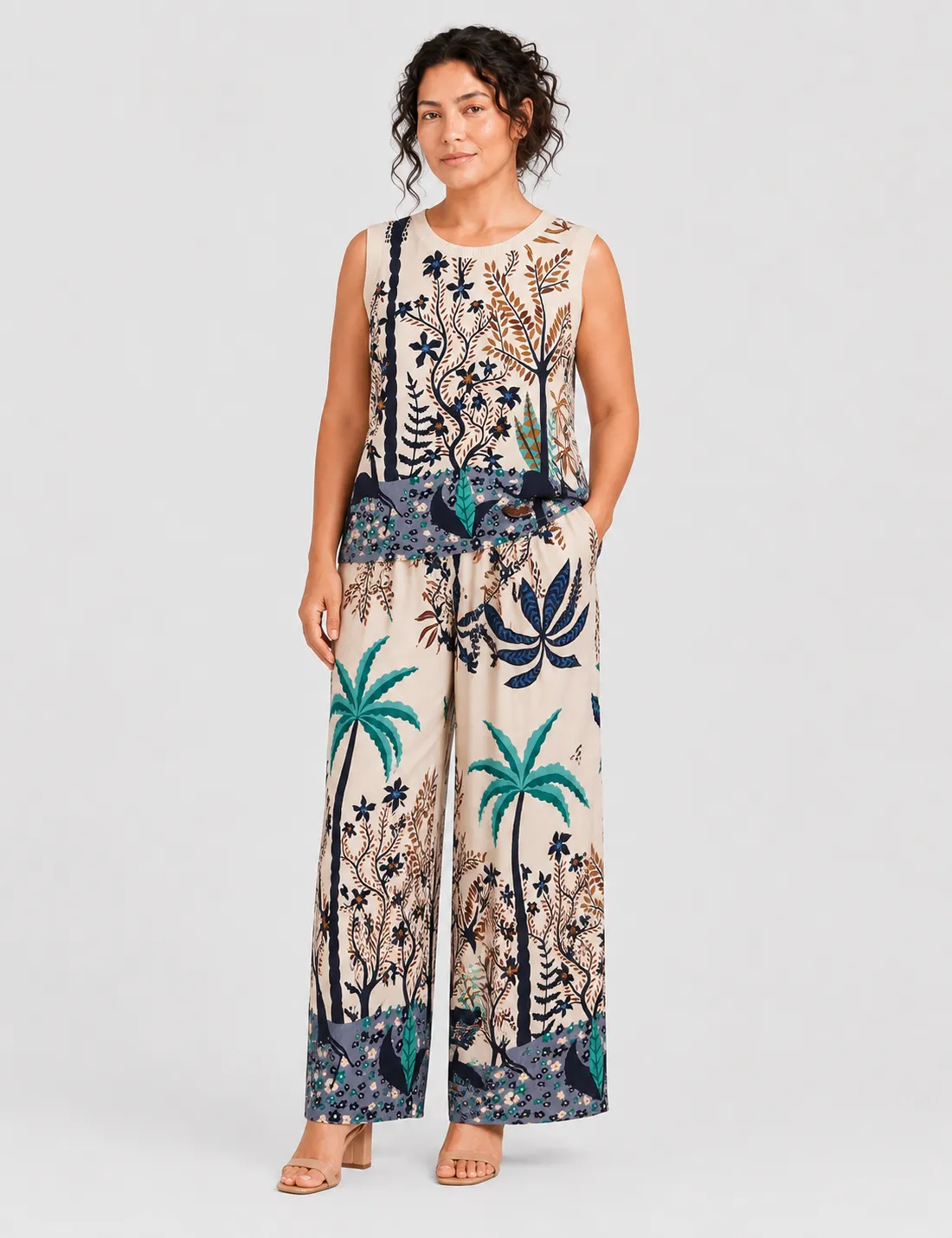 Blusa Estampada Marino