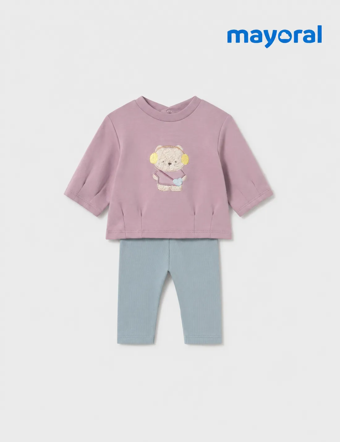 Conjunto Osito Malva
