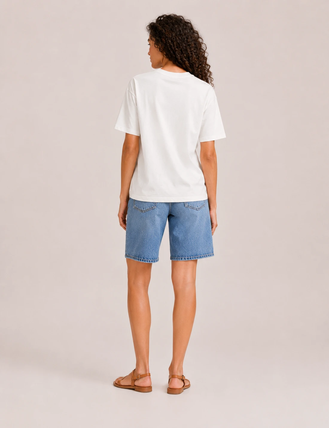 Alternative view of Camiseta Flores Crochet Blanco