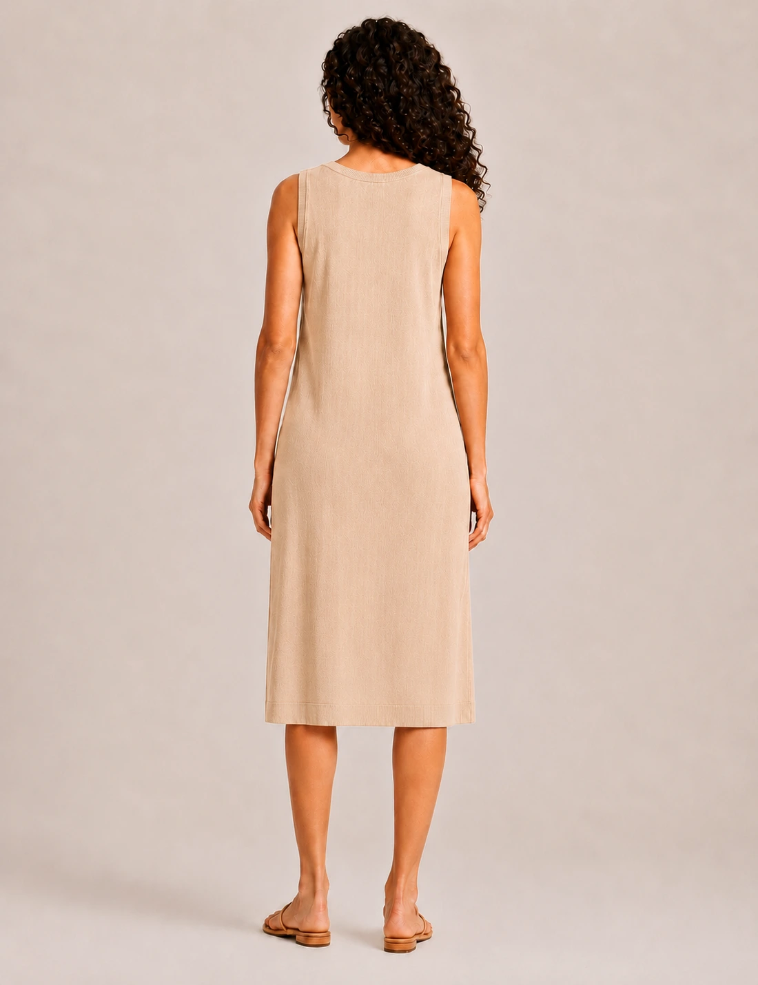 Alternative view of Vestido Midi Liso Crema