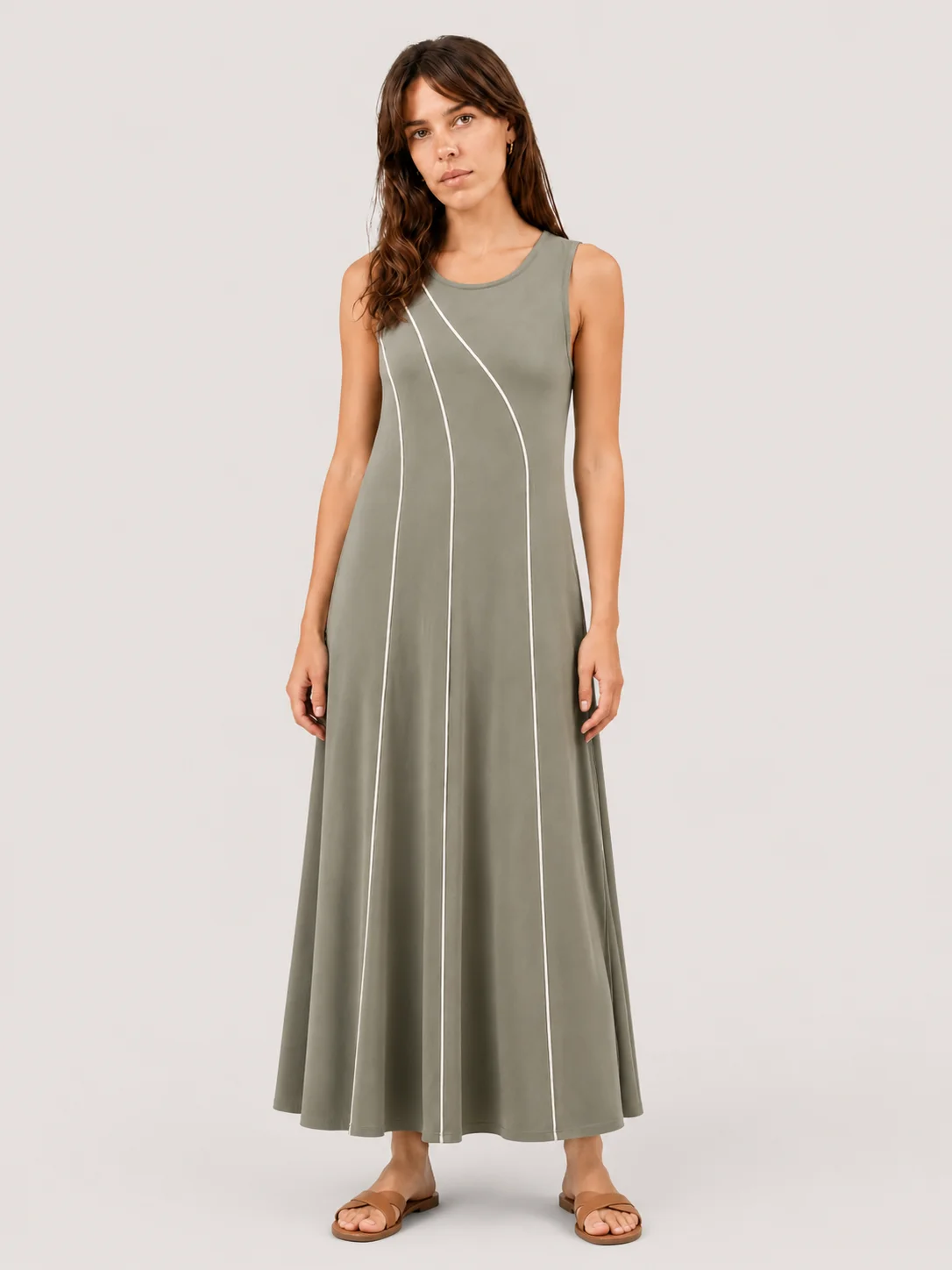 Alternative view of Vestido Maxi Ribetes Verde