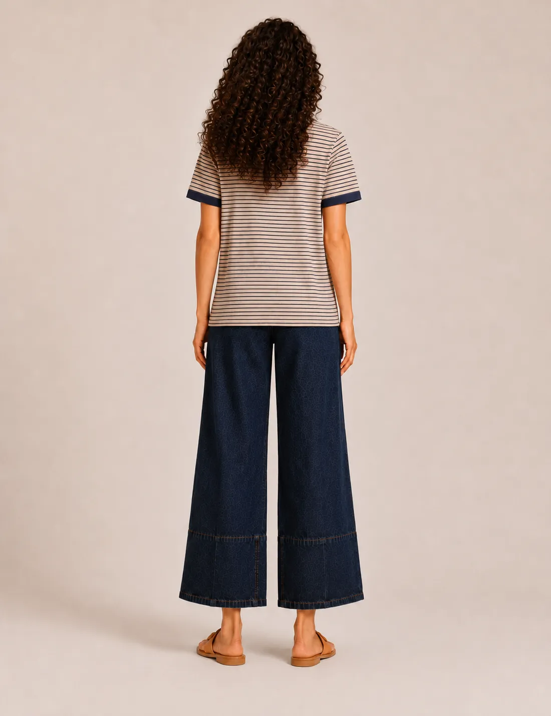 Alternative view of Camiseta Rayas Camel