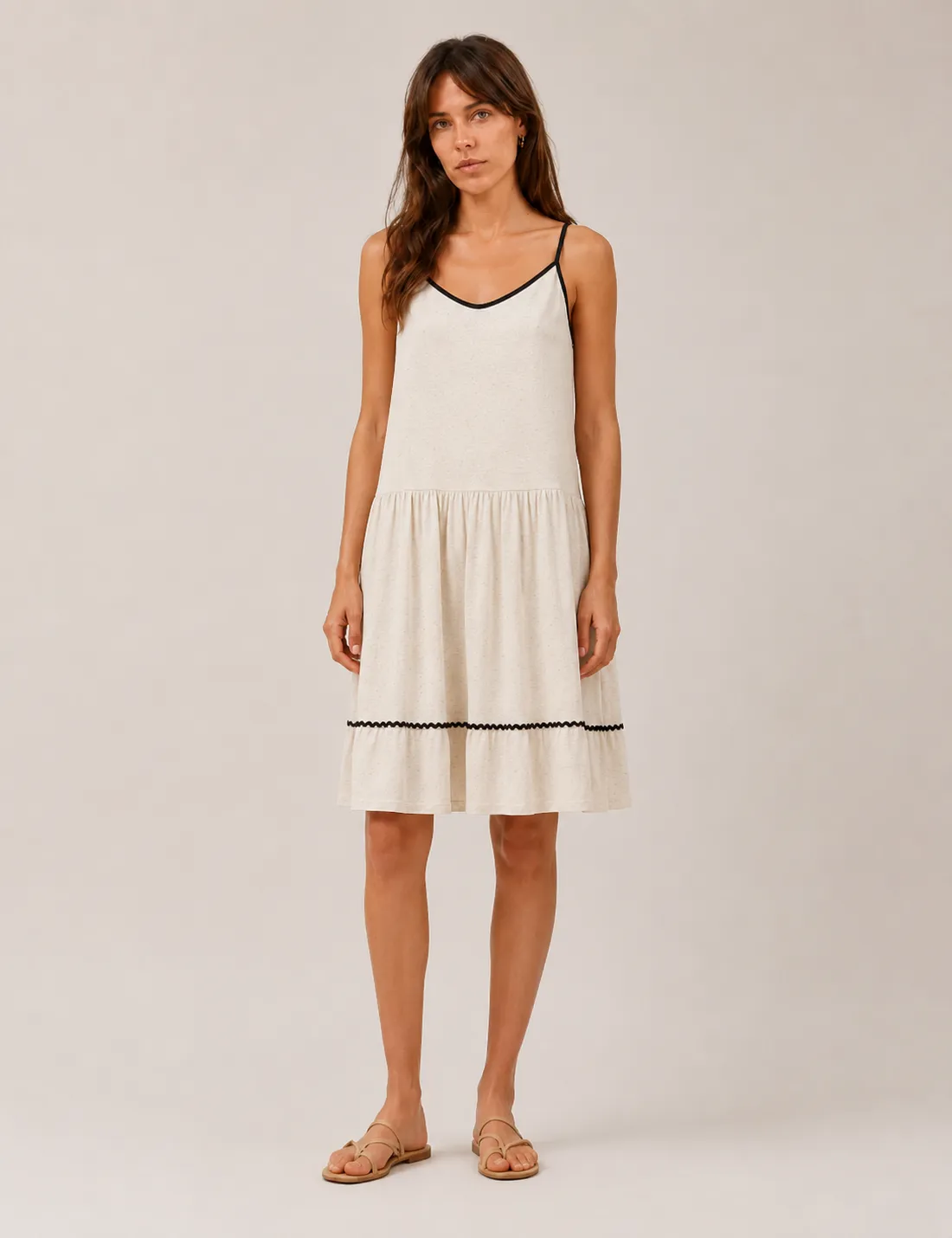 Vestido Corto Lino