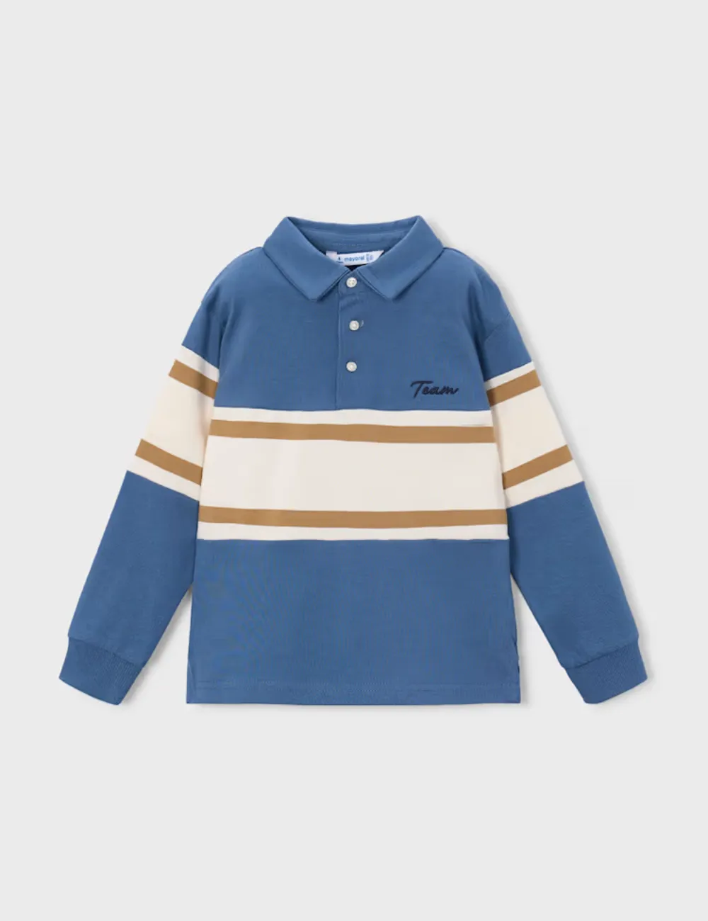 Alternative view of Polo Rayas Azul