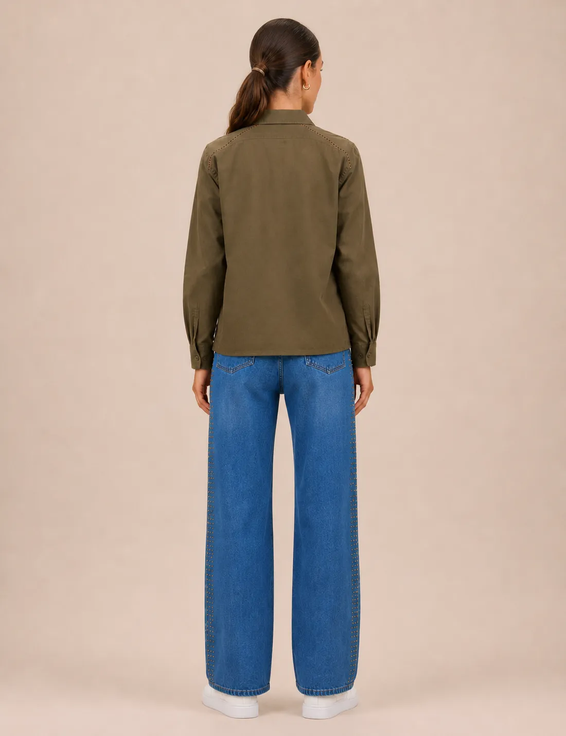Alternative view of Sobrecamisa Calada Chocolate