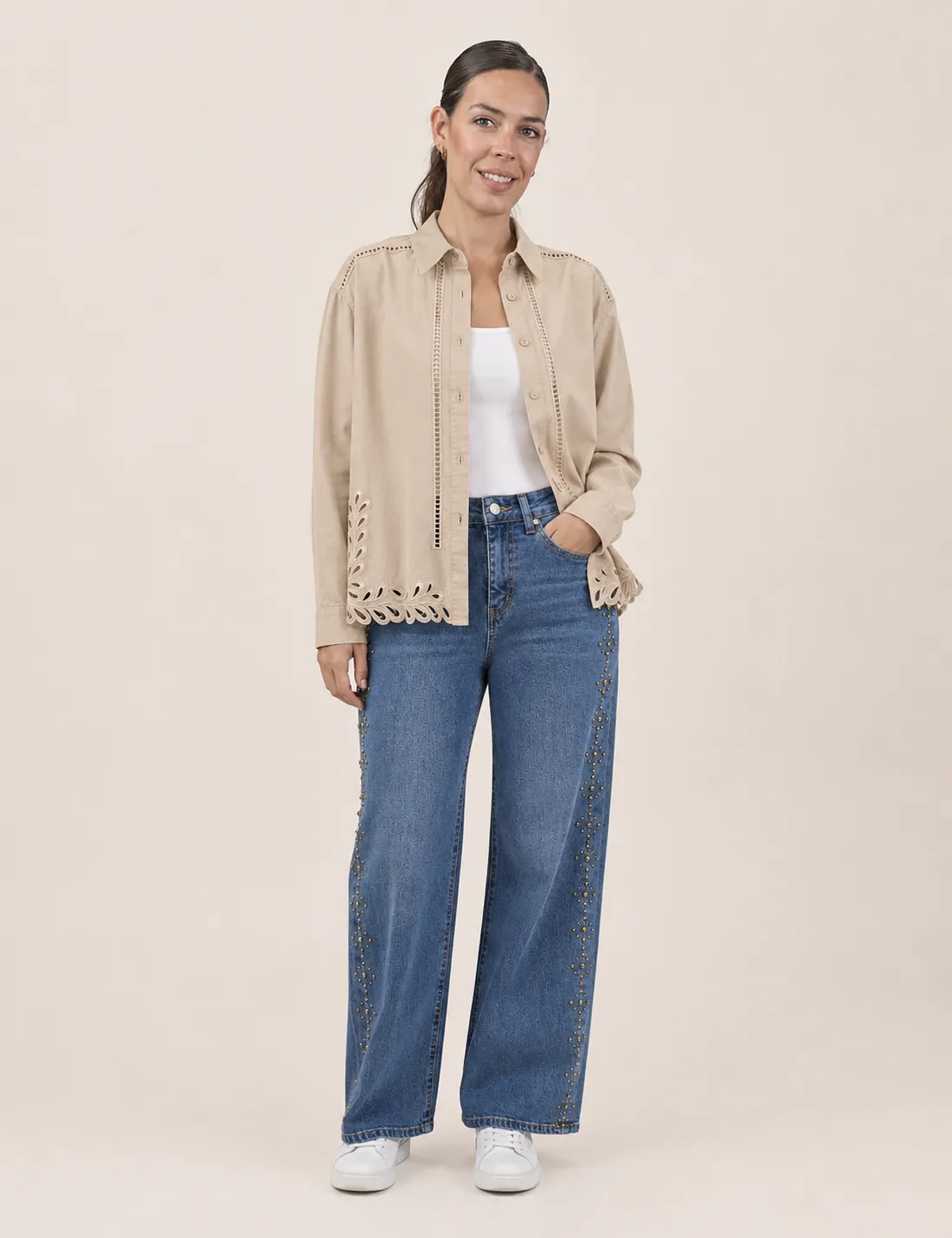 Sobrecamisa Calada Crema