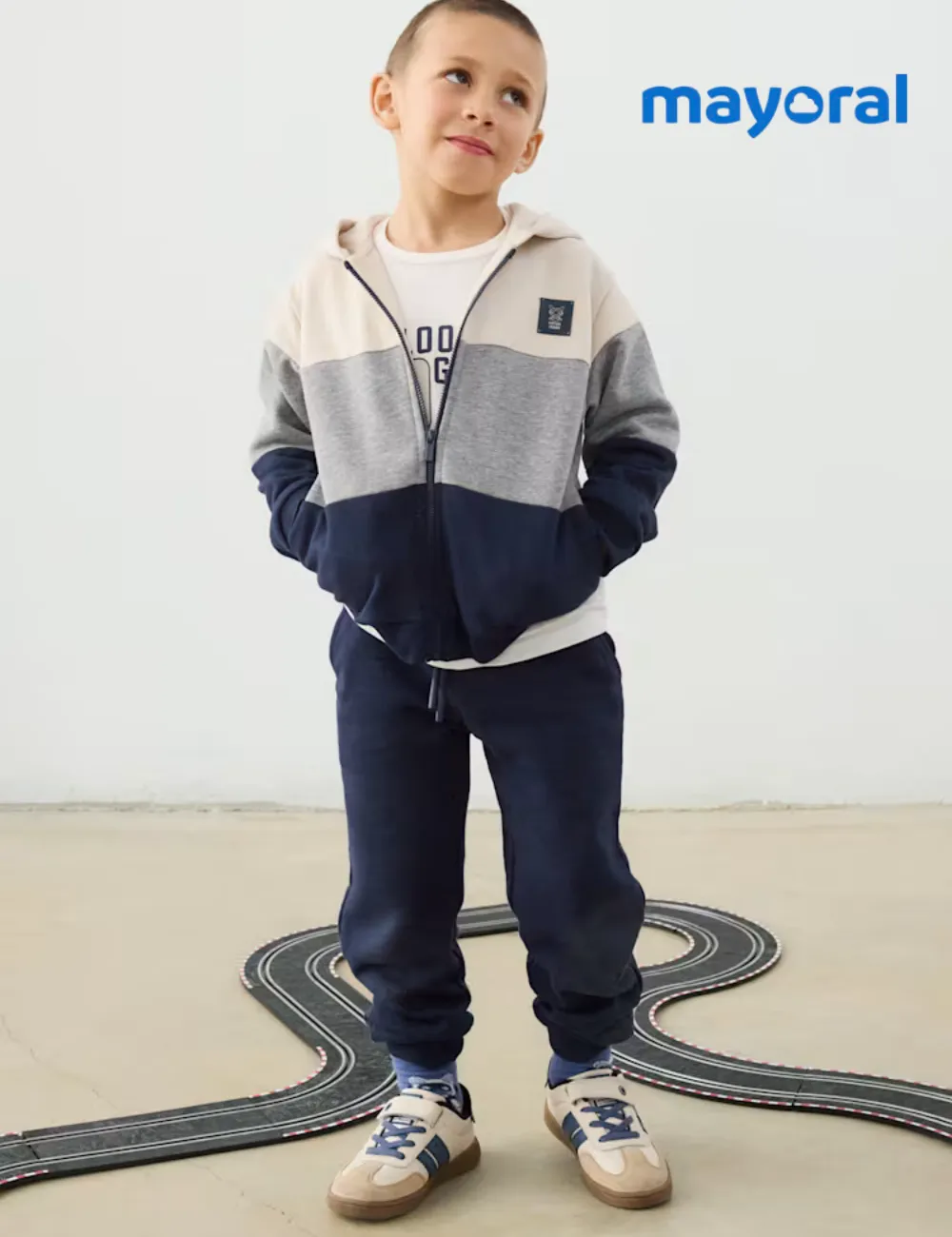 Sudadera Canguro Tricolor