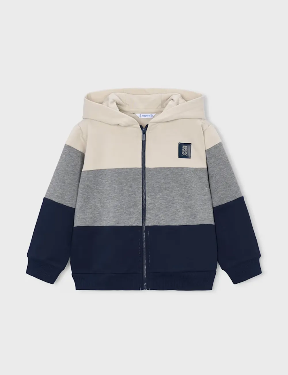 Alternative view of Sudadera Canguro Tricolor