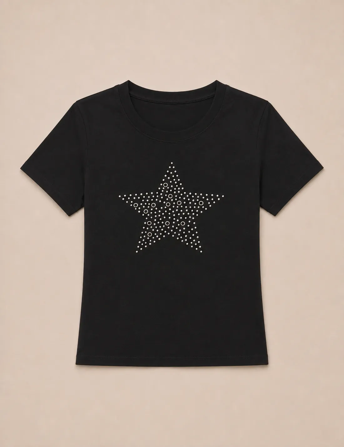 Camiseta Estrella Strass Negra - Imagen 3