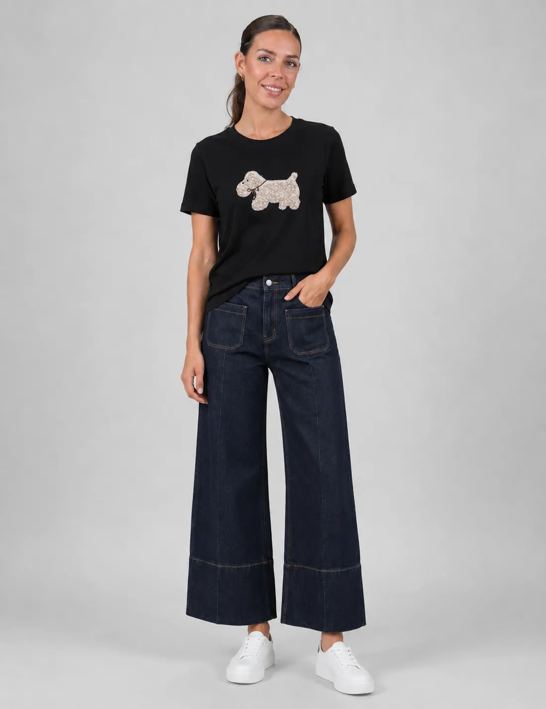 Camiseta Perro Pelo Negro