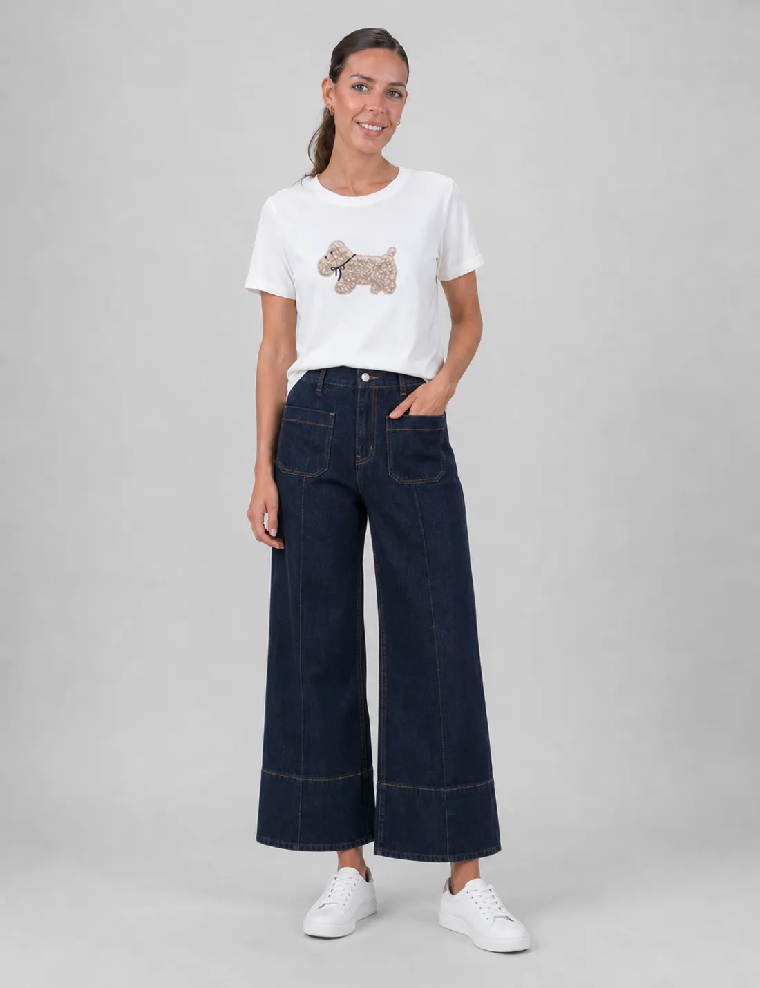Camiseta Perro Pelo Blanco