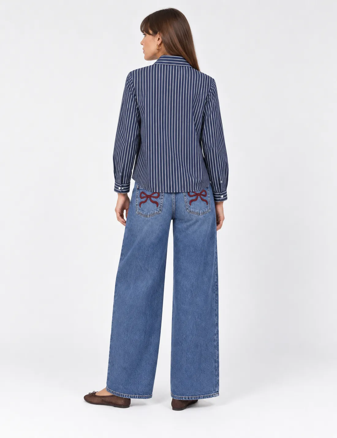 Alternative view of Camisa Rayas Lacitos Marino