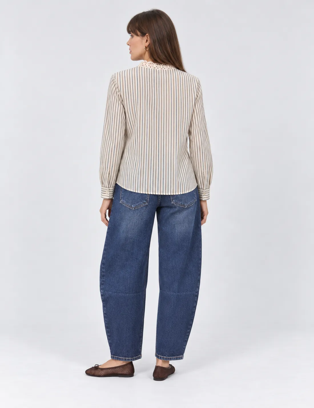 Alternative view of Camisa Rayas Puntilla