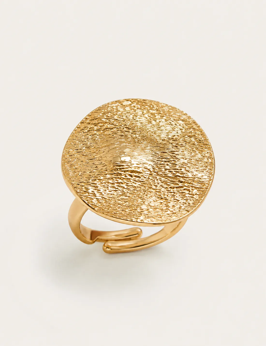 Anillo Acero Ajustable Dorado