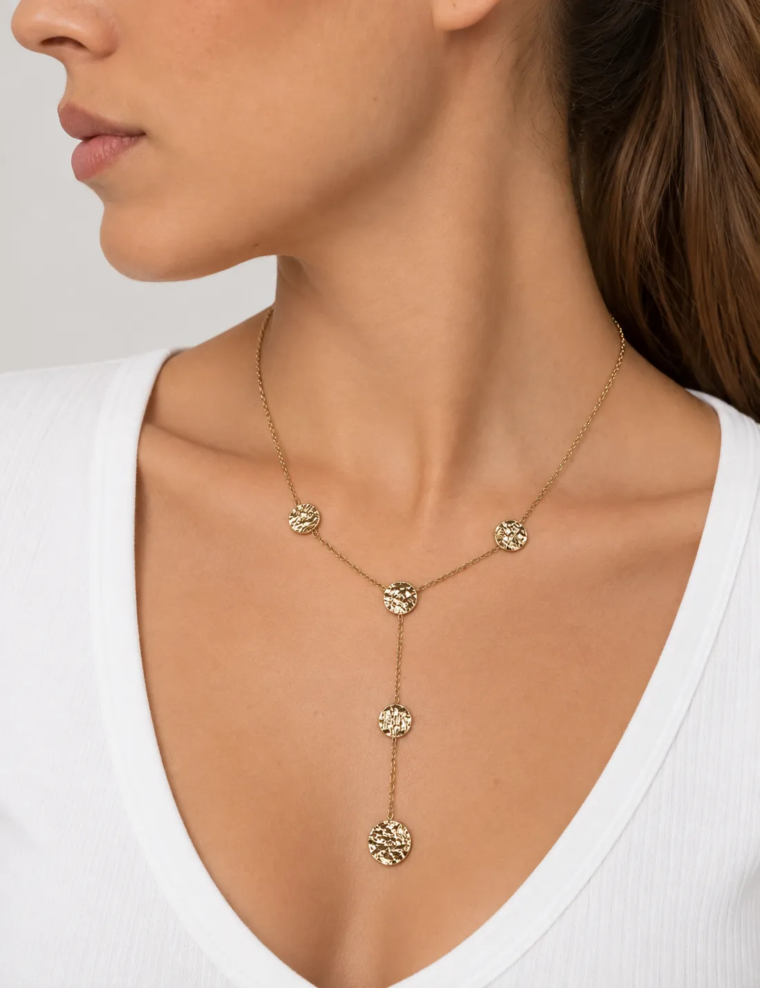Alternative view of Collar Acero Tiras Dorado