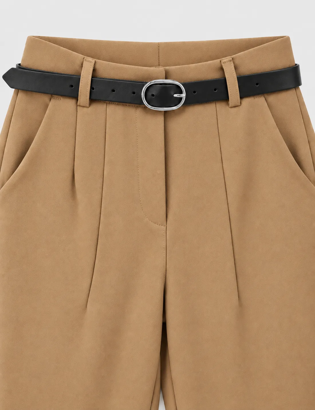 Pantalón Pinzas Skinny Camel - Imagen 5