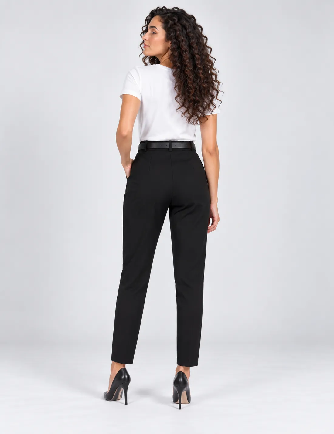 Alternative view of Pantalón Pinzas Skinny Negro