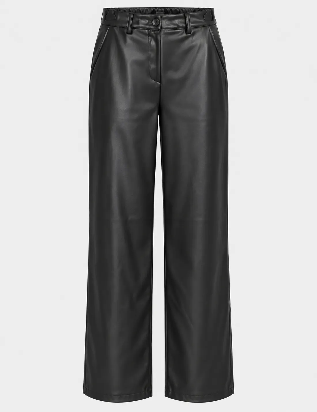 Pantalón Polipiel Straight Negro - Imagen 3