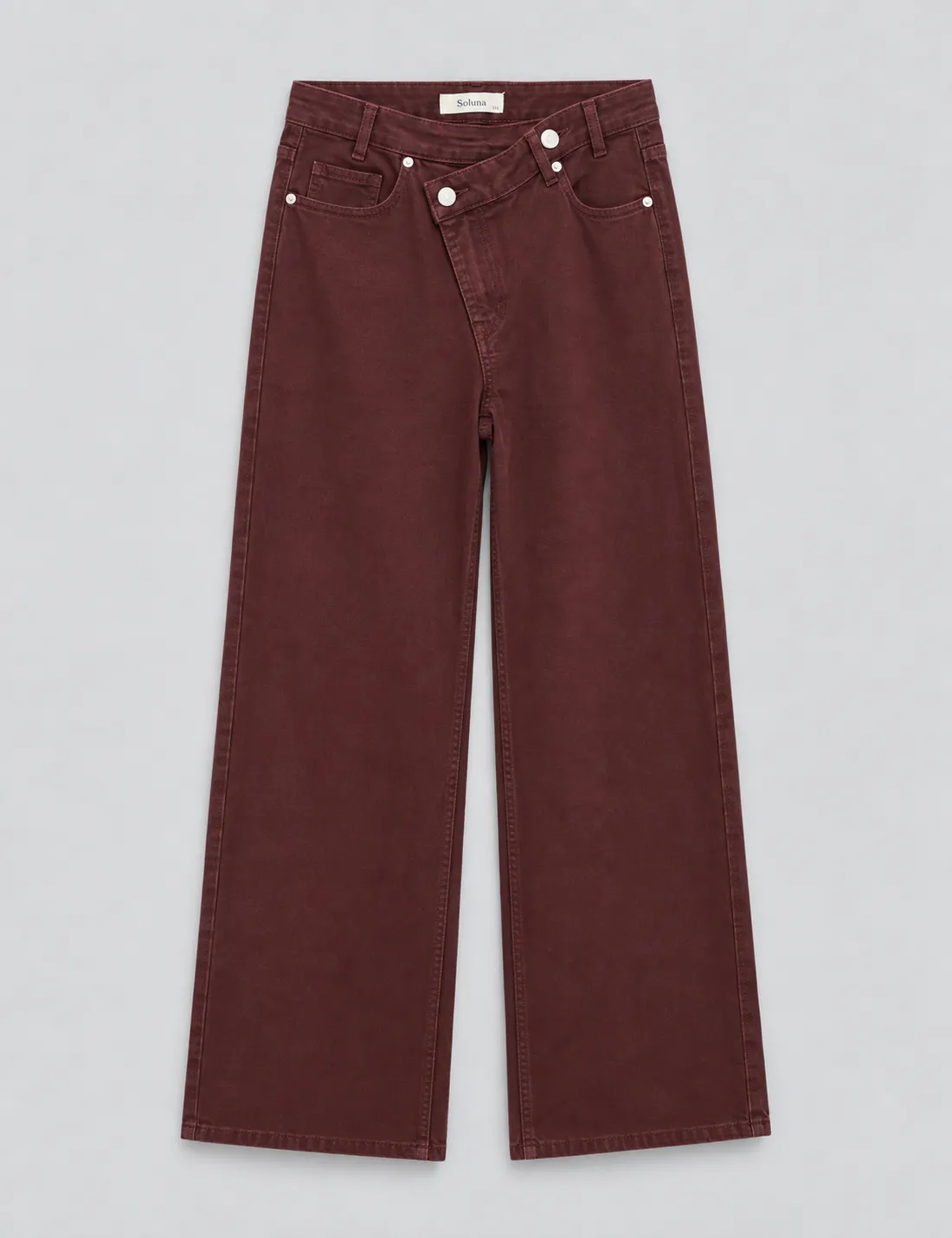 Alternative view of Jeans Baggy Cruzado Burdeos