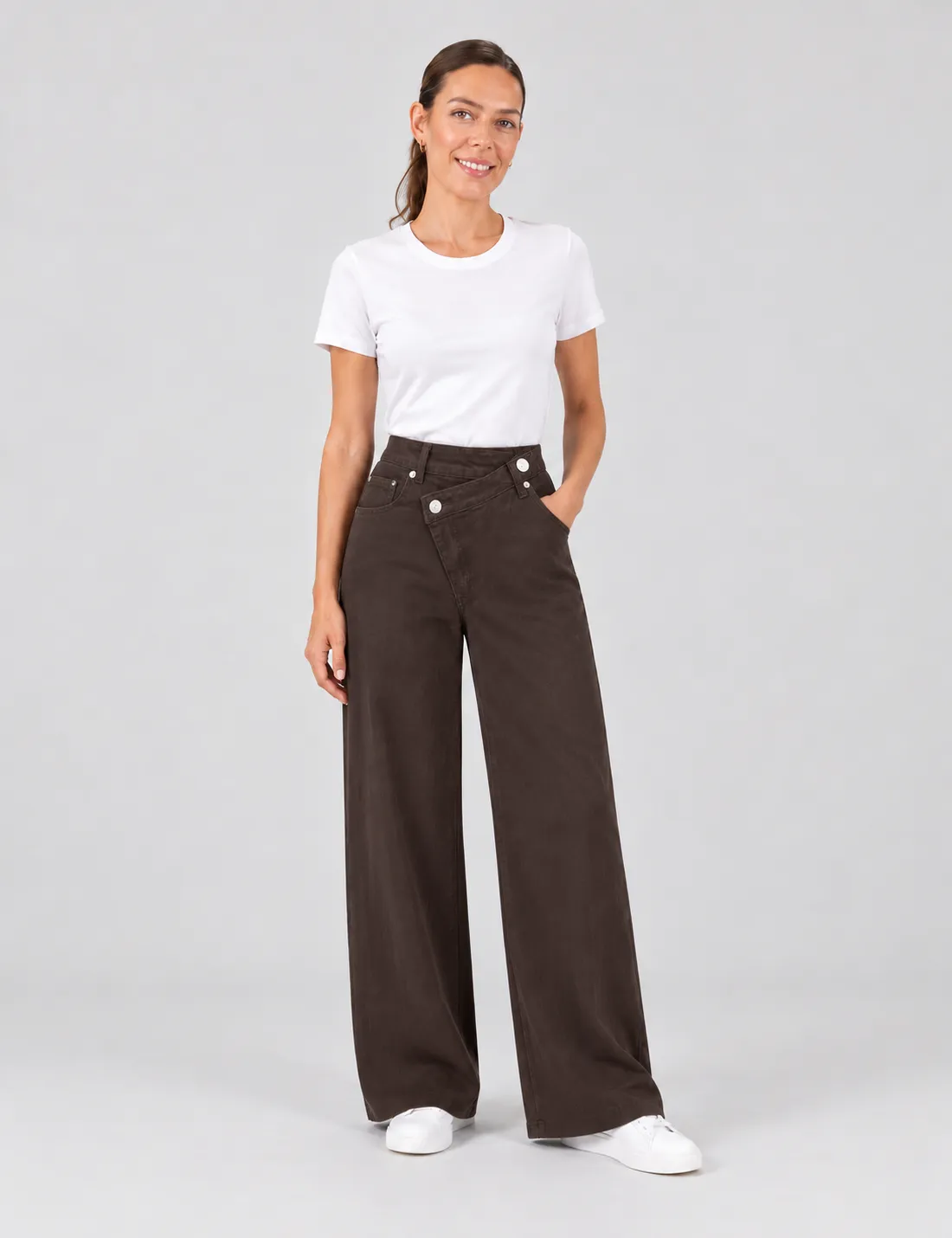 Jeans Baggy Cruzado Chocolate