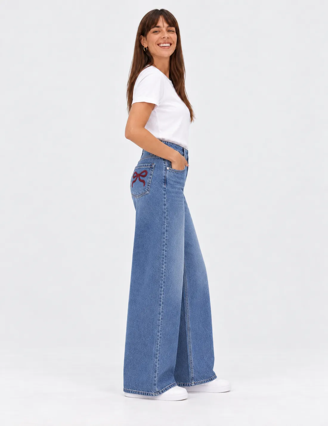 Jeans WideLeg Lazos Bolsillo - Imagen 4