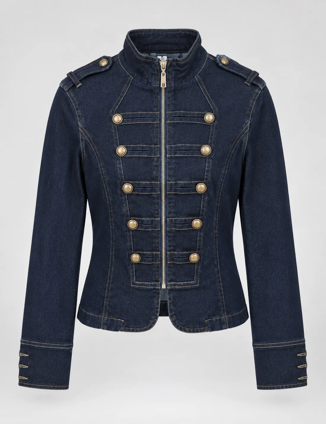 Cazadora Botones Denim Oscuro - Imagen 3