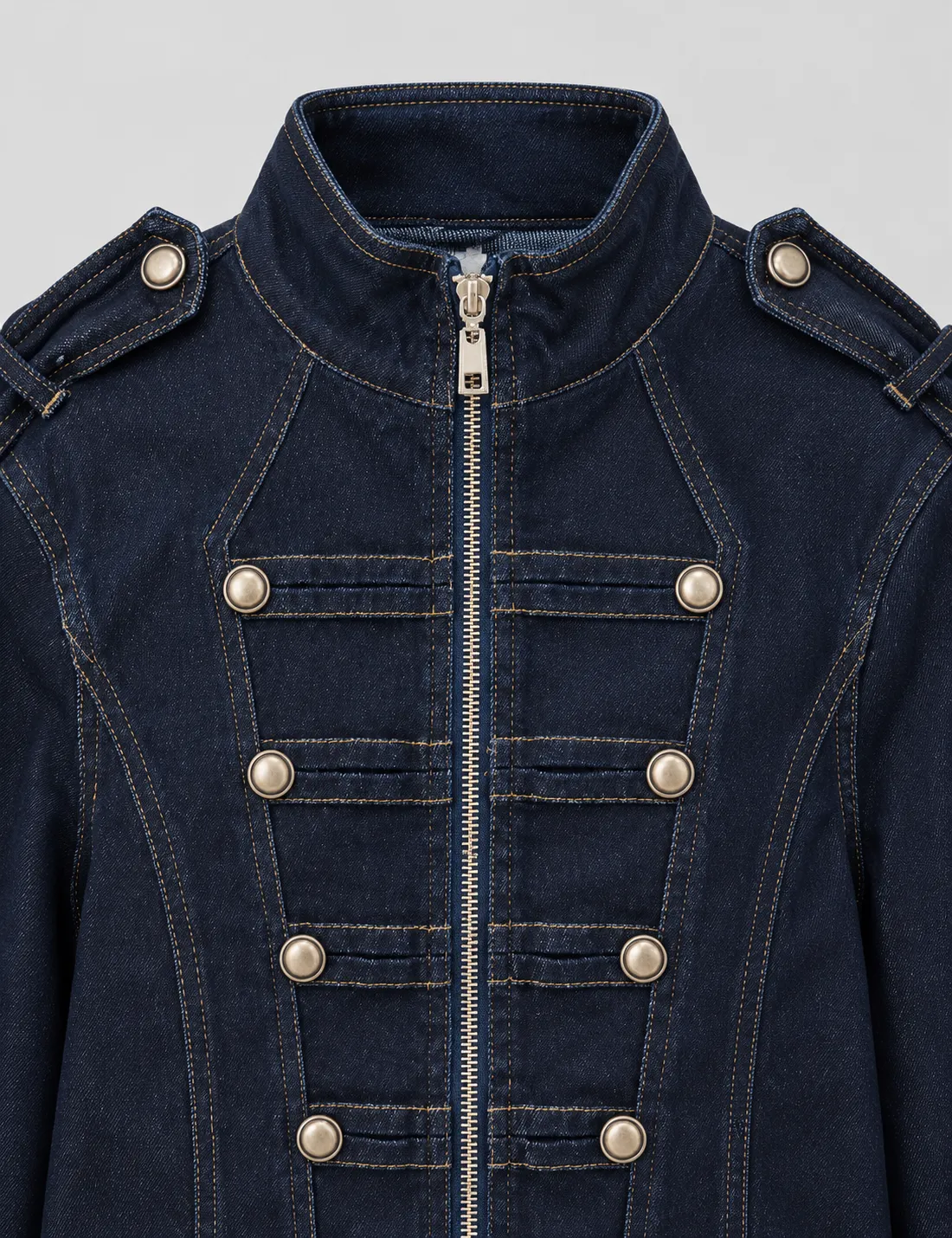 Cazadora Botones Denim Oscuro - Imagen 5