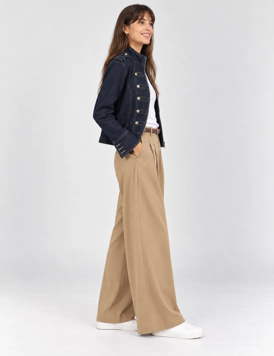 Cazadora Botones Denim Oscuro - Imagen 4