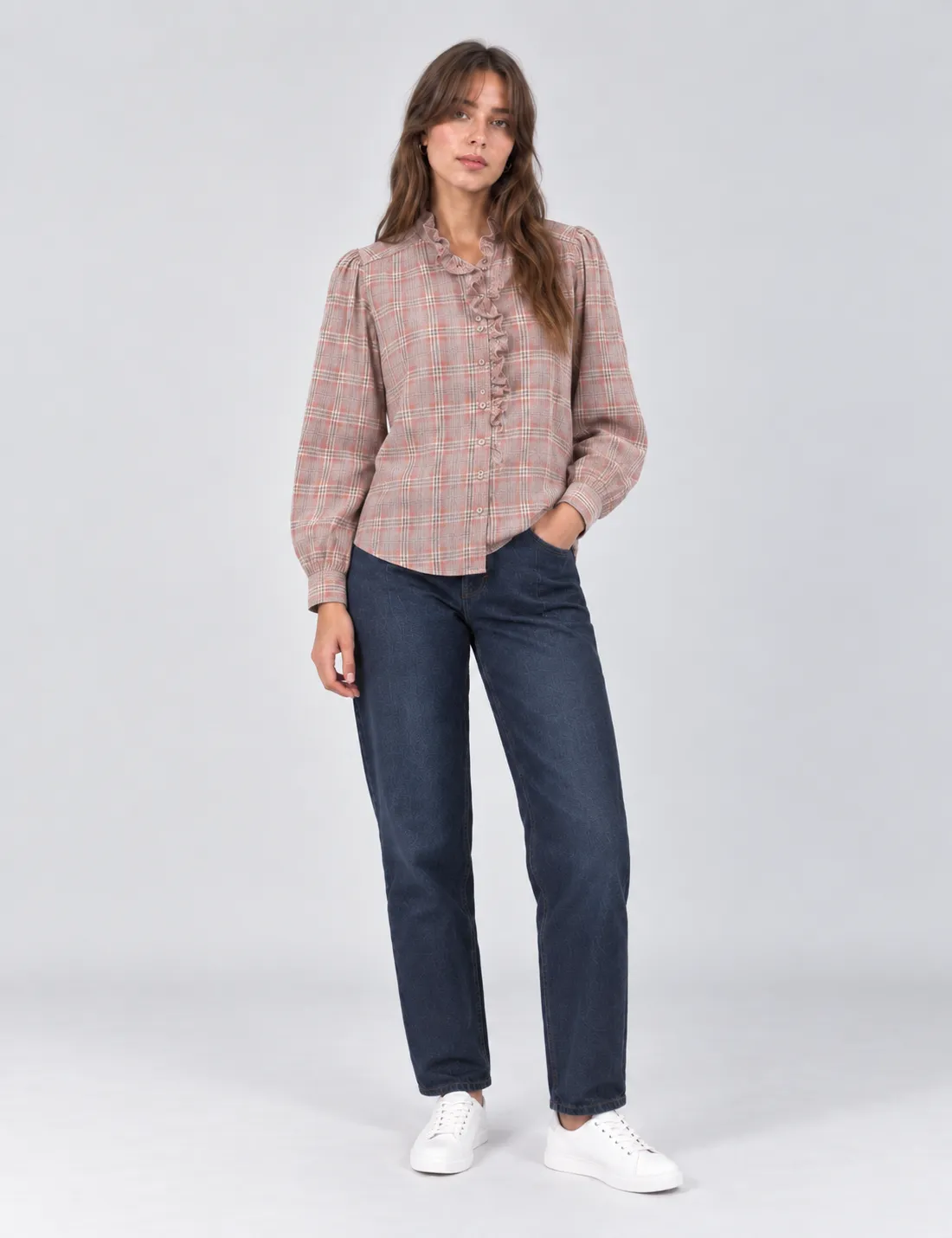 Camisa Cuadros Pana Malva