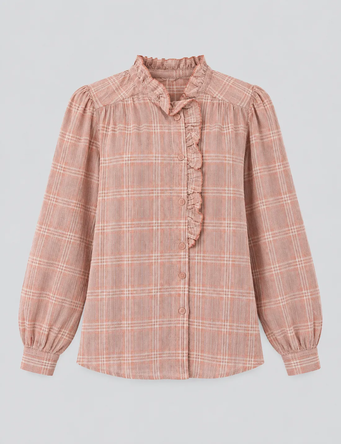 Camisa Cuadros Pana Burdeos