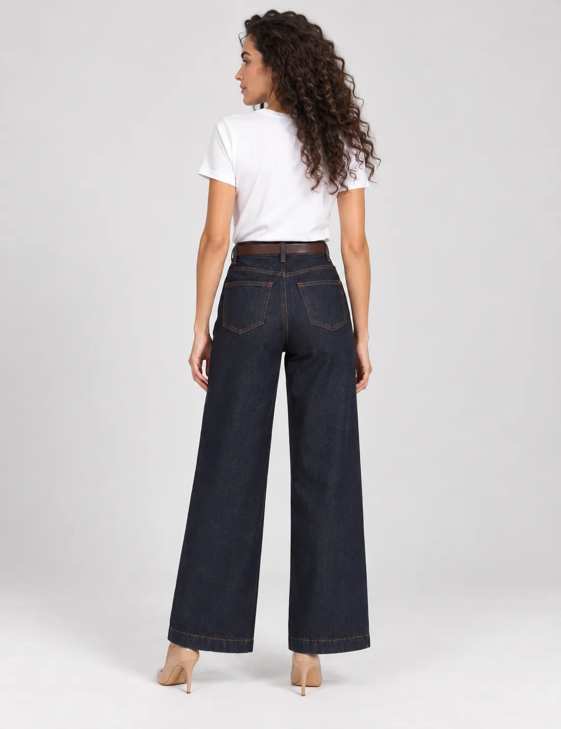 Alternative view of Jeans Wide leg Denim Ribete