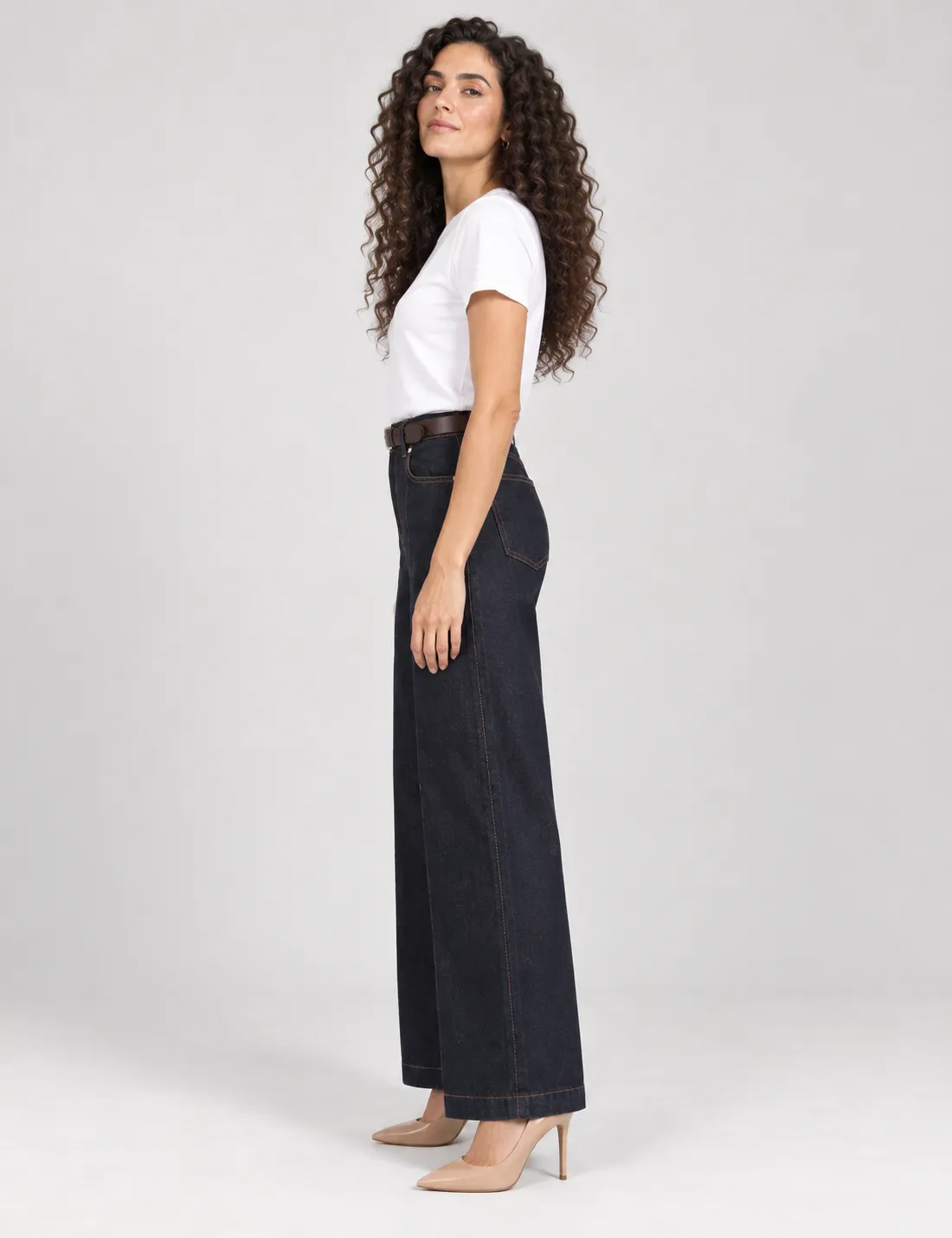 Jeans Wide leg Denim Ribete - Imagen 4